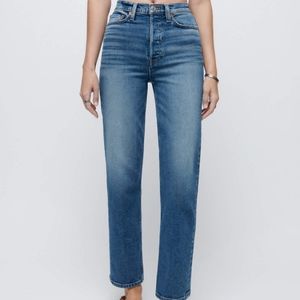 Re/Done High Rise Stove Pipe Comfort Stretch size 25